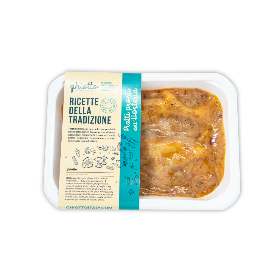 Lasagna vacuum sealing Italian handcrafted products Ghiottoitaly